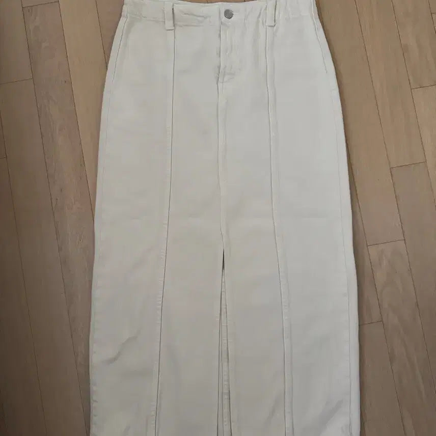 [BUNJANG] Zara Ivory Denim Long Skirt / 자라 아이보리 데님 롱 스커트