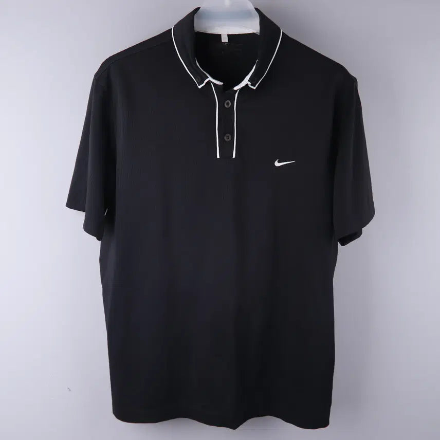 [BUNJANG] Nike Golf Polo Shirt Short Sleeve Black (Size 105) / 나이키 골프 폴로 셔츠 PK 카라티 반팔 블랙 (105)