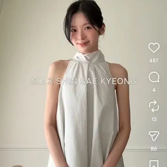 [BUNJANG] Bellin Halterneck Tie Blouse / 새상품 S 시에 벨린 홀터넥 타이 블라우스