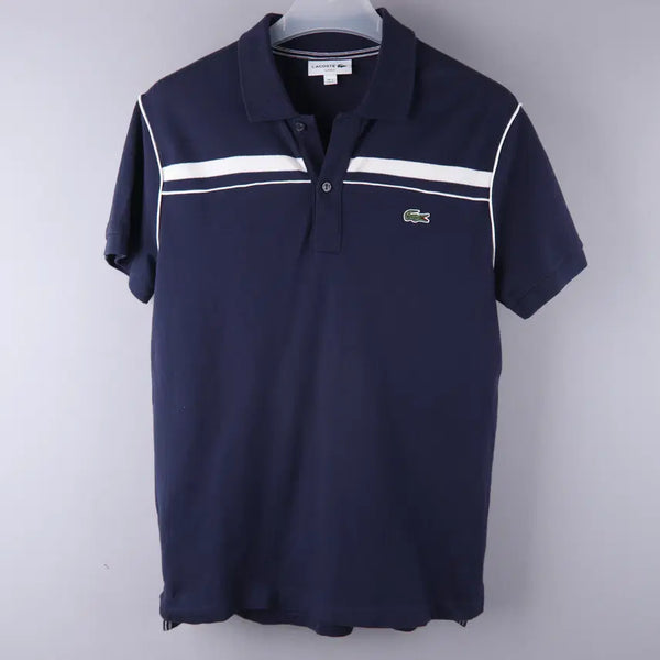 [BUNJANG] Lacoste Modern Polo Shirt Short Sleeve Navy M / 라코스테 모던 폴로 셔츠 카라티 반팔 네이비 (M/90-95)