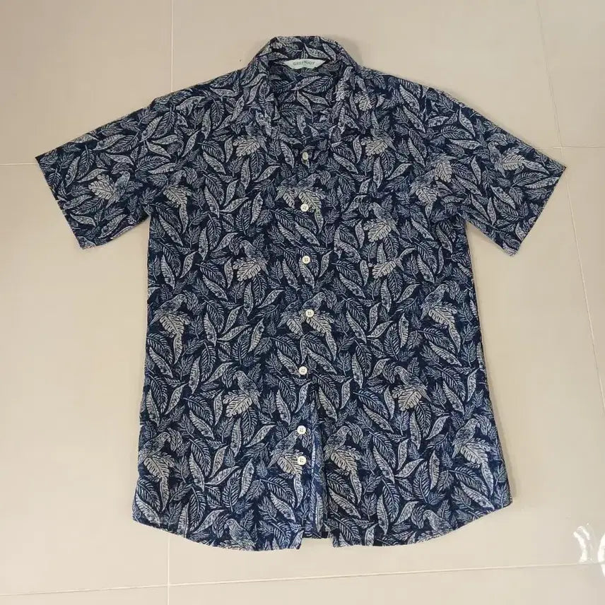 [BUNJANG] Greenjoy Men's Chiffon Short-Sleeve Shirt / 그린조이 남성 쉬폰 셔츠