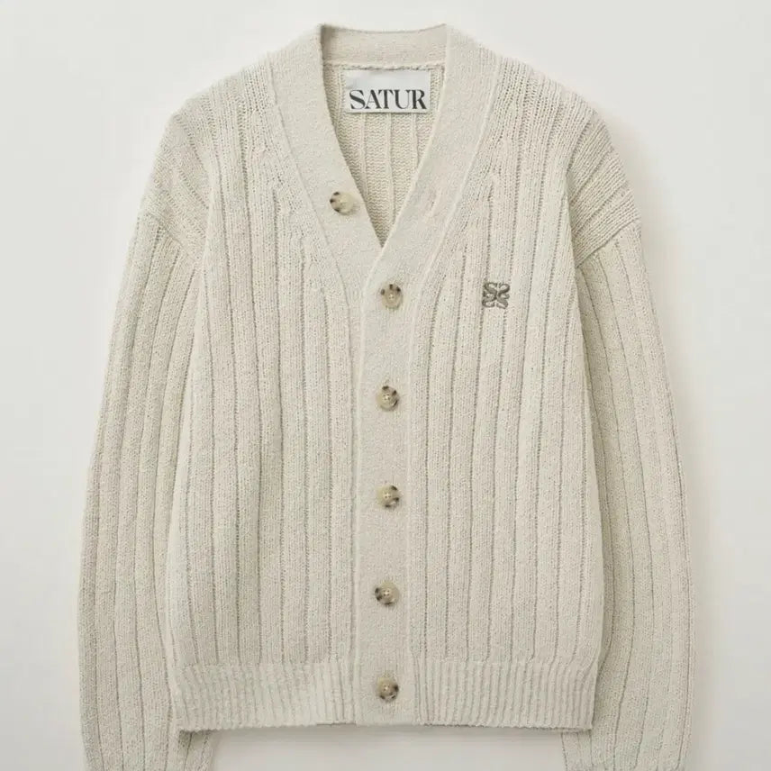 [BUNJANG] Ceter Faro Oversized Boucle Cardigan / 세터 파로 오버 사이즈 부클 가디건 루센트 아이보리