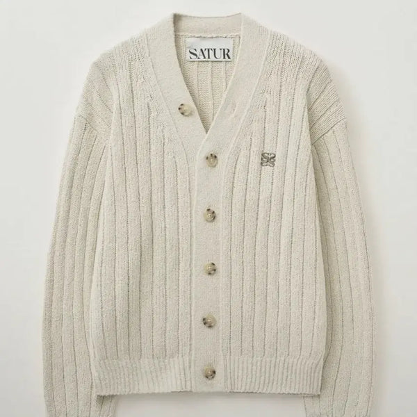 [BUNJANG] Ceter Faro Oversized Boucle Cardigan / 세터 파로 오버 사이즈 부클 가디건 루센트 아이보리
