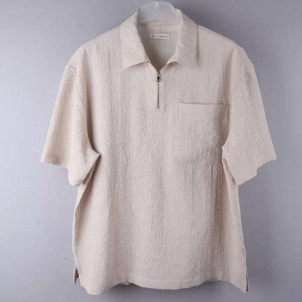[BUNJANG] BON Kris Shearling Collar Neck T-Shirt Ivory (L) / BON 본 크리즈 시어커서 카라넥 티셔츠 아이보리 (L)