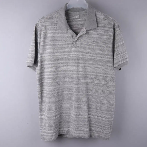 [BUNJANG] GAP Cotton Blend Polo Shirt Grey (L) / GAP 갭 면 혼방 반팔 폴로 셔츠 카라티 그레이 (L)
