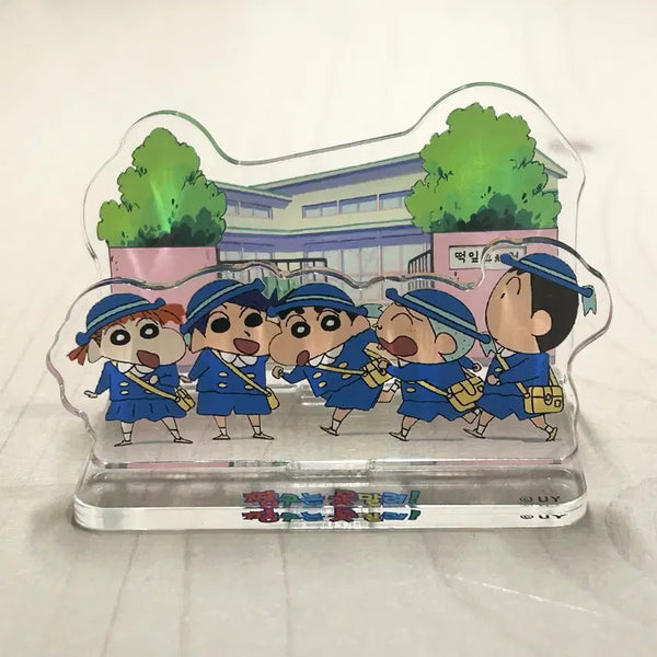 [BUNJANG] Crayon Shin-chan Ddeokip Kindergarten Ddeokip Ranger Kindergarten Acrylic Stand / 짱구는못말려 떡잎유치원 떡잎방범대 유치원 등원길 아크릴 스탠드