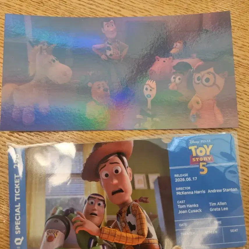 [BUNJANG] Toy Story 5 CineQ Special Ticket & Postcard Bundle Set / 토이스토리 5 씨네큐 스페셜 티켓,엽서 일괄
