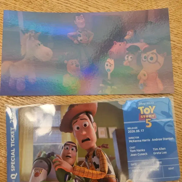 [BUNJANG] Toy Story 5 CineQ Special Ticket & Postcard Bundle Set / 토이스토리 5 씨네큐 스페셜 티켓,엽서 일괄