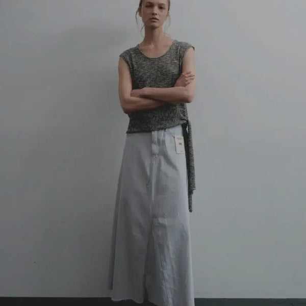 [BUNJANG] Nonandnon Light Wash Denim Skirt / 텍새상품) 논앤논 nonandnon 연청 데님 스커트