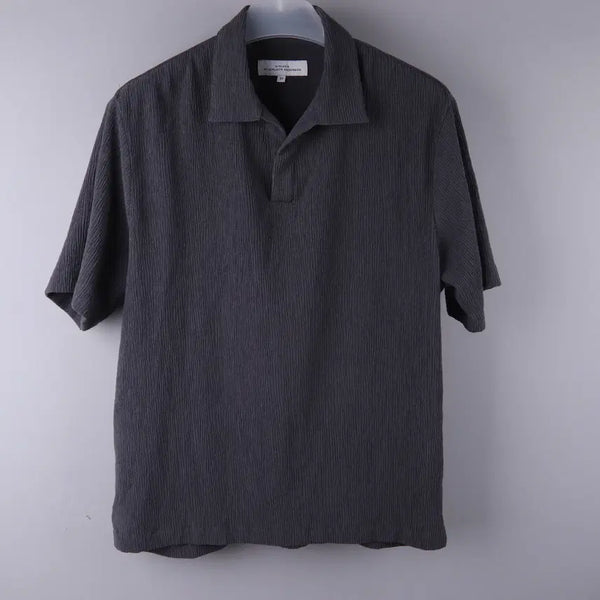 [BUNJANG] Kinloch Crease Oversized Fit Pleated Short Sleeve T-Shirt Grey (95) / 25ss 킨록 크리즈 오버 핏 플리츠 반팔티 그레이 (95)