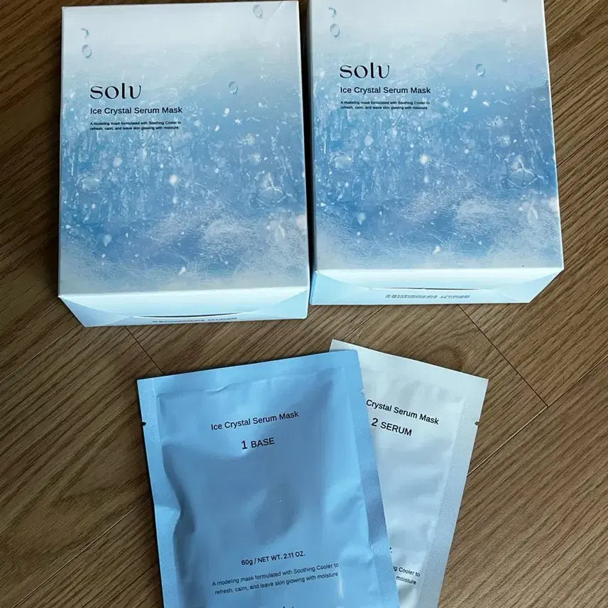[BUNJANG] Solv Ice Crystal Serum Mask (5 Applications per Box) / 솔브 아이스 크리스탈 세럼 마스크