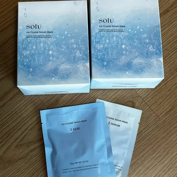 [BUNJANG] Solv Ice Crystal Serum Mask (5 Applications per Box) / 솔브 아이스 크리스탈 세럼 마스크