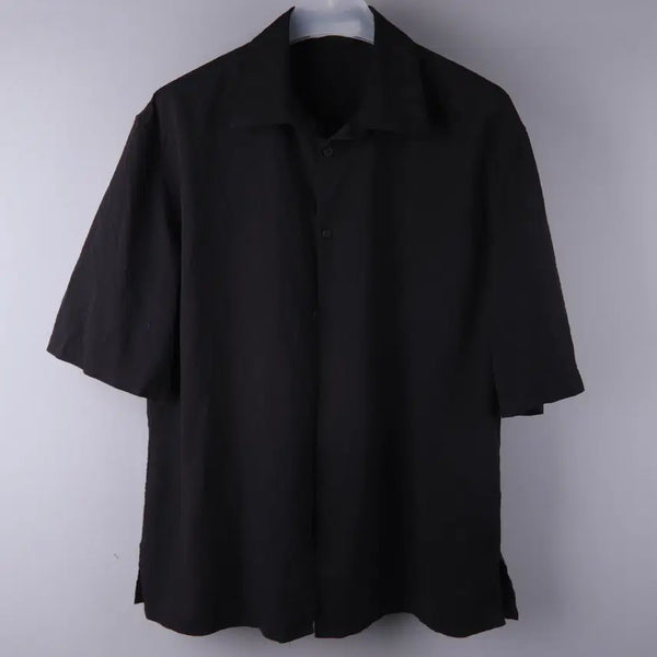 [BUNJANG] Zara Seersucker Short Sleeve Shirt Black L / 자라 시어서커 반팔 셔츠 블랙 (L)