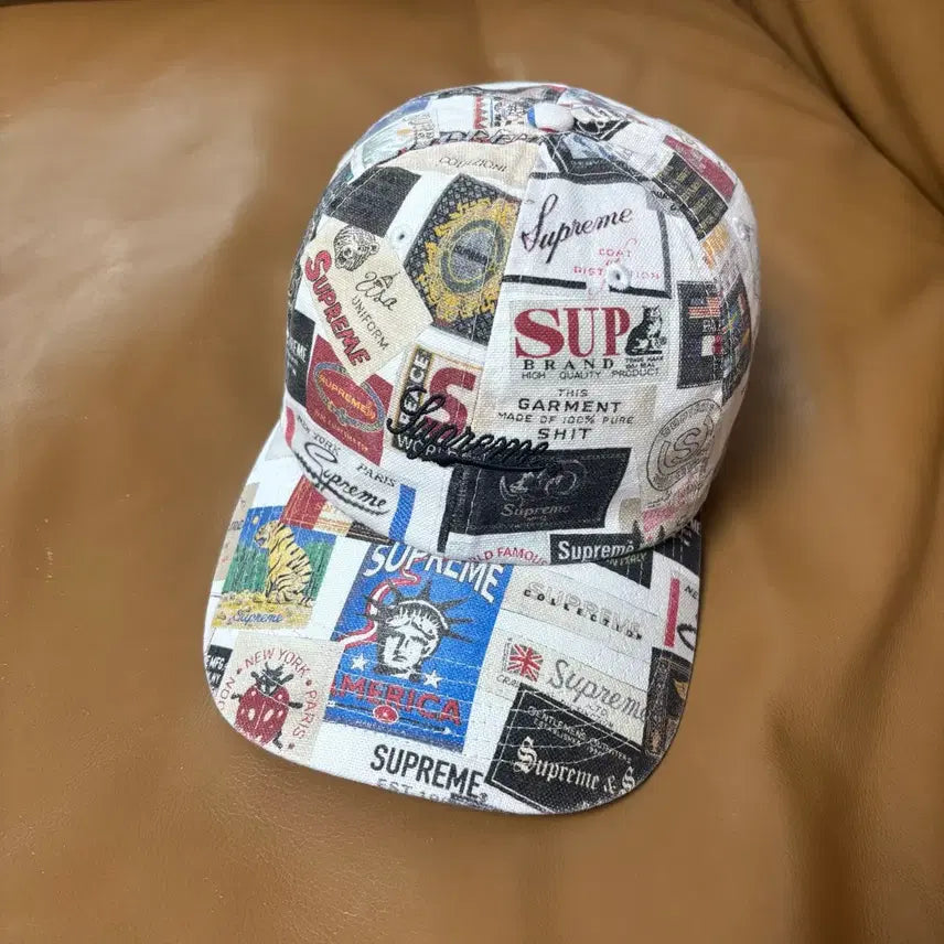 [BUNJANG] Supreme 6-Panel Cap Label Magazine / 슈프림 6패널 볼캡 모자 라벨 매거진