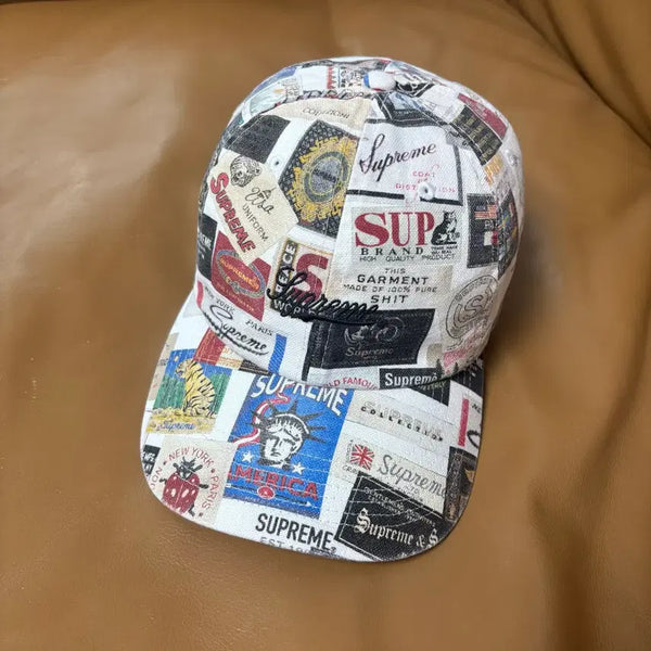 [BUNJANG] Supreme 6-Panel Cap Label Magazine / 슈프림 6패널 볼캡 모자 라벨 매거진