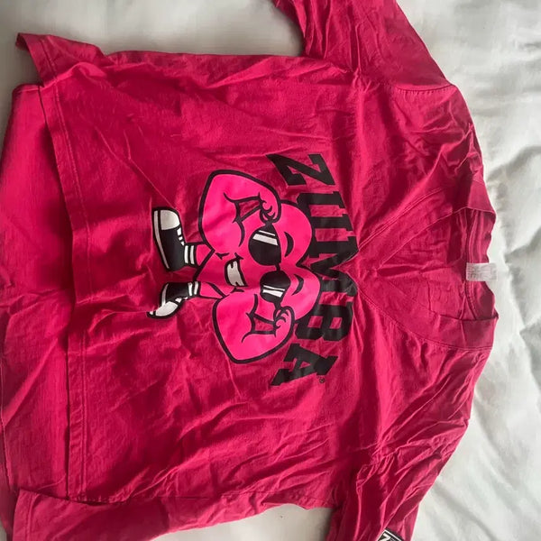 [BUNJANG] Zumba Short Sleeve T-Shirt - Vibrant Pink / 줌바티셔츠