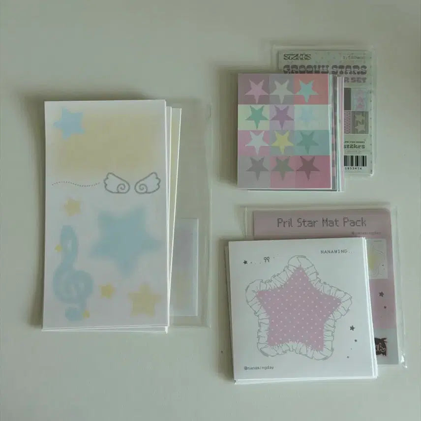 [BUNJANG] Stickers, Love Crescent, Nanaming Mojo Paper Pack Bundle Set / 다꾸 모조지팩 세트 일괄 판매 (스티커스, 러브크레센트, 나나밍)