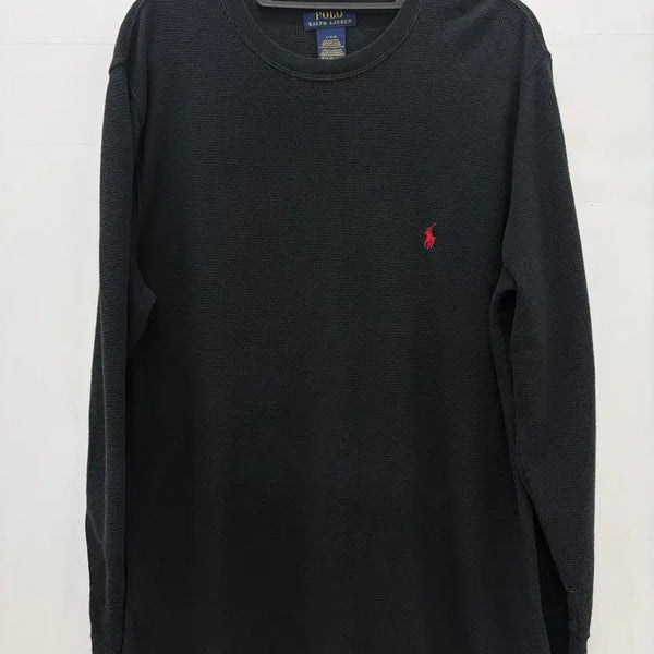 [BUNJANG] Polo Ralph Lauren Black Waffle Thermal Long Sleeve T-Shirt / 폴로 랄프로렌 블랙 와플 쭉티
