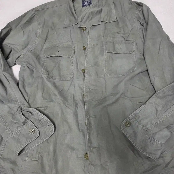 [BUNJANG] Abercrombie & Fitch Vintage Olive Khaki Washed Cotton Field Jacket XXL / 아베크롬비앤피치 카키 필드 자켓