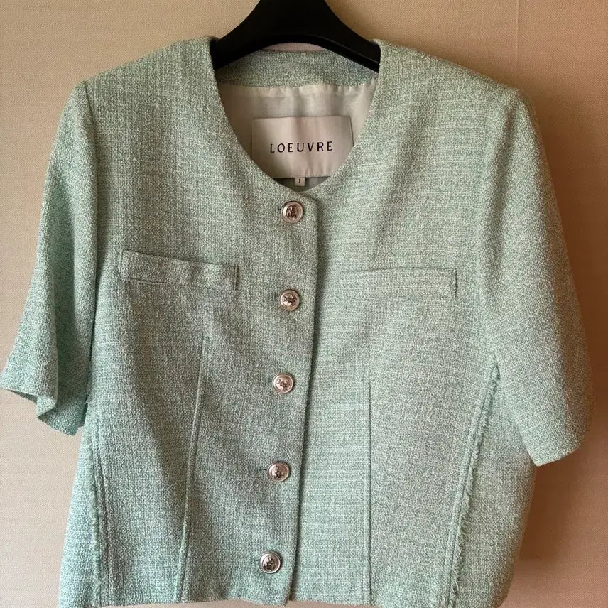 [BUNJANG] Lubricant Tweed Jacket Mint Green / 루에브르 트위드 자켓 (민트그린 색상)