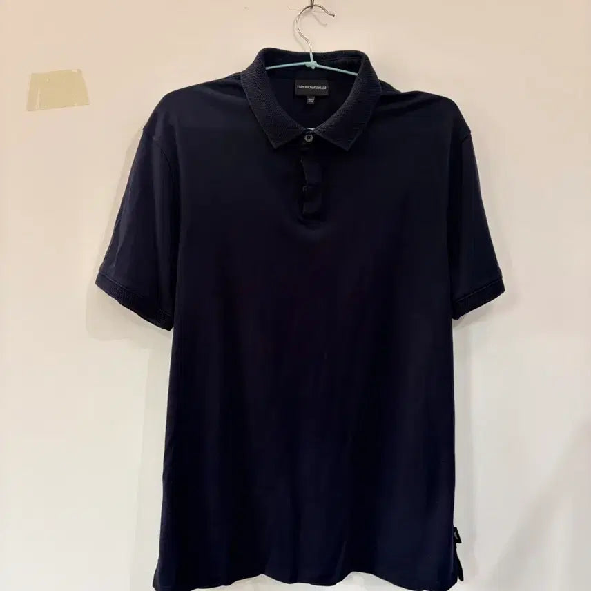 [BUNJANG] Emporio Armani Navy Short Sleeve Polo Shirt / 엠포리오 아르마니 네이비 반팔 카라티