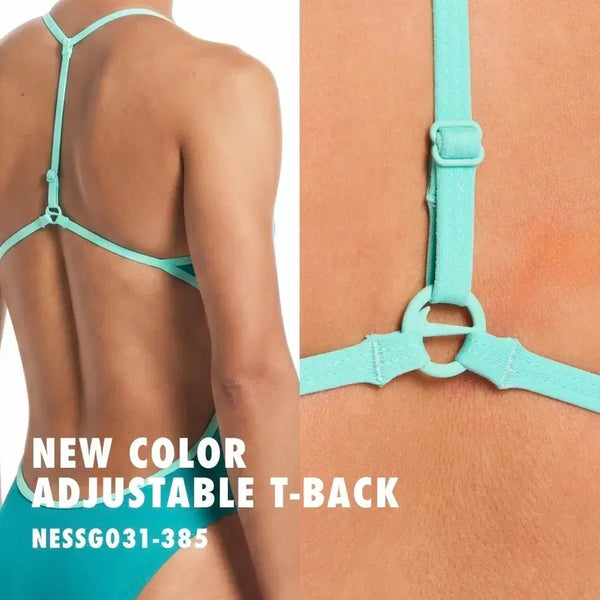 [BUNJANG] Nike Swim Adjustable Solid T-Back High-Cut Energy Swimsuit (Size 28) / 나이키스윔수영복 어드저스터블 솔리드 T-백 하이컷 에너지 28