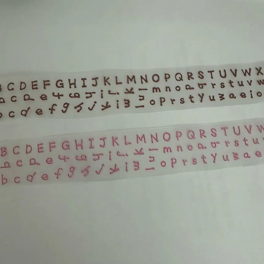 [BUNJANG] Bebe Choco Pen Alphabet Kiss Cut Sticker Set / 베베 초코펜 알파벳 키스컷 소분