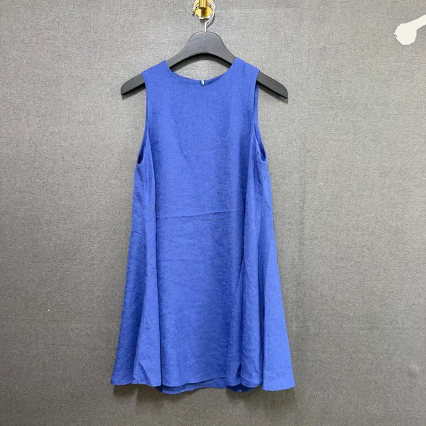 [BUNJANG] Women's Sleeveless Midi Dress Blue BO2510 / F 여성 나시 미디 원피스 블루 BO2510
