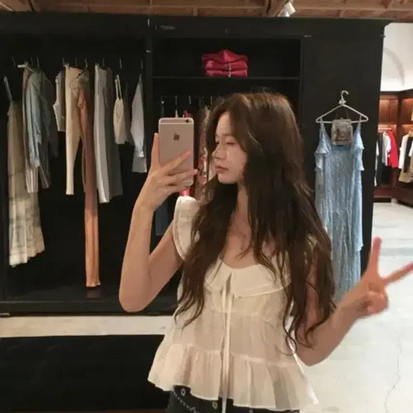 [BUNJANG] Vegetable Melose Off-Shoulder Blouse - Summer Vacation Look / [베지터블] vegetable 멜로즈 블라우스 오프숄더 바캉스룩 여름룩