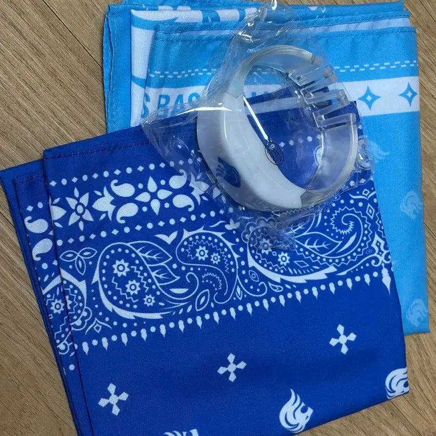 [BUNJANG] Samsung Lions Bandana LED Bracelet Bundle Set / 삼성라이온즈 반다나 LED팔찌 일괄 클씨 클래식시리즈