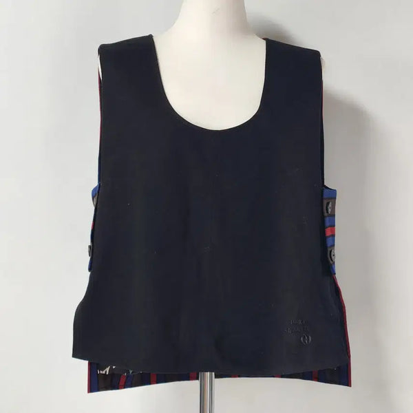 [BUNJANG] Lucky Chouette Color-Block Stripe Layered Vest / 럭키슈에뜨 배색 스트라이프 레이어드 베스트(조끼) 36