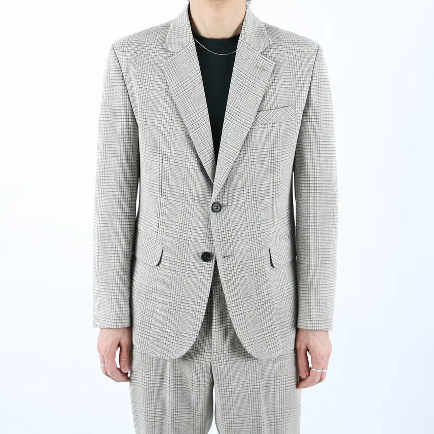 [BUNJANG] ROLF Men's Beige Brown Check Suit Set / 롤프 남성 남자 체크 정장 수트 슈트 양복 한벌 세트 셋업 베이지 브라운 결혼식 회사 옷 의상 복장