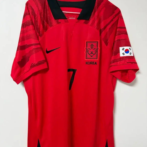 [BUNJANG] 2022-24 South Korea National Team Home Replica Son Heung-min Football Jersey / 22-24 대한민국 국대 홈 반팔 7. 손흥민 축구유니폼 레플리카