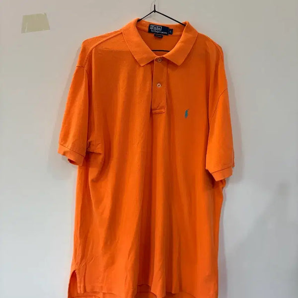 [BUNJANG] Polo Ralph Lauren Orange Short-Sleeve Polo Shirt / 폴로 랄프로렌 오렌지색 카라티