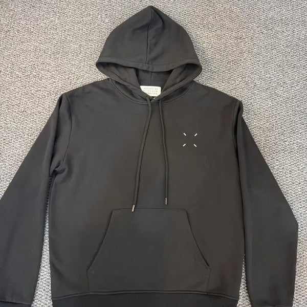 [BUNJANG] Maison Margiela Replica White Stitch Hoodie Black / 마르지엘라 레플리카 화이트 스티치 후드티 블랙