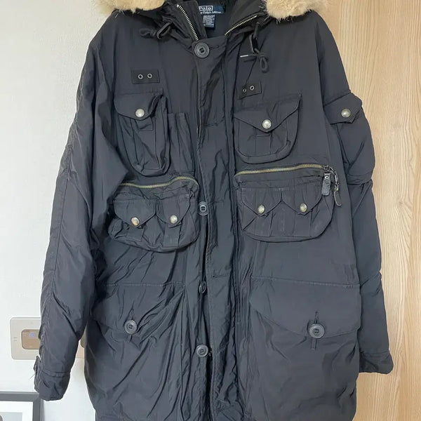 [BUNJANG] Polo Ralph Lauren Utility Multi-Pocket Duck Down Parka Black / [L] 폴로 랄프로렌 유틸리티 멀티포켓 덕다운 파카 블랙