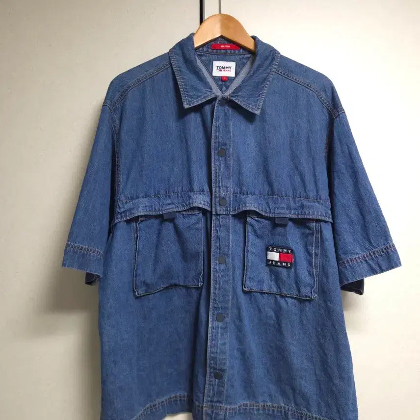[BUNJANG] Tommy Hilfiger Denim Big Pocket Shirt / 타미힐피거 데님 빅포켓 셔츠