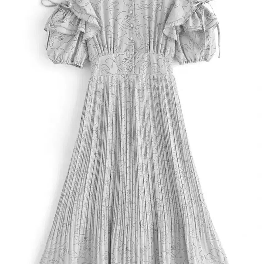 [BUNJANG] GRL Shoulder Open Frill Ribbon Pleats Dress / 새상품) grl 그레일 숄더 오픈 프릴 리본 플리츠 원피스 [al139] 스나계 일브