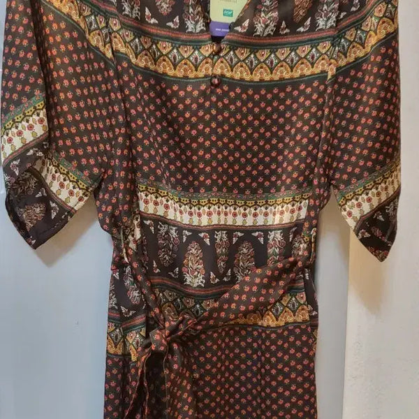 [BUNJANG] Crocodile Women's Patterned Blouse Dress / 크로커다일 여성 블라우스 원피스 패턴