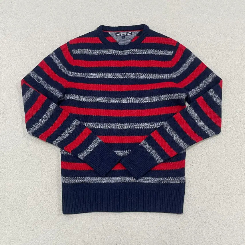 [BUNJANG] Tommy Hilfiger Striped Round Neck Knit Sweater / S 타미힐피거 스트라이프 라운드넥 니트 스웨터 0721