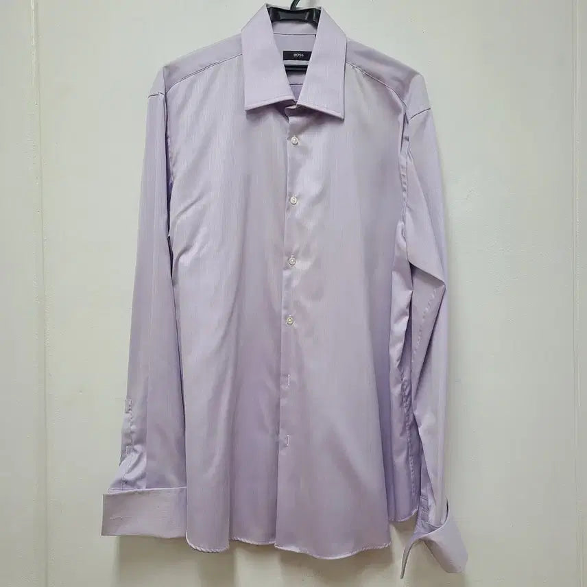 [BUNJANG] BOSS Purple Stripe Shirt / 보스 셔츠 110