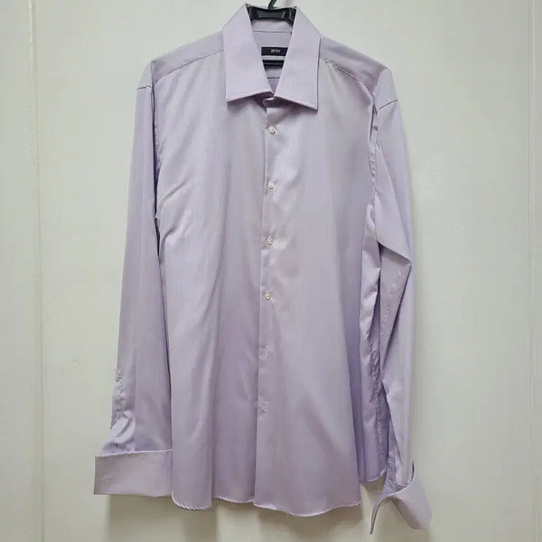 [BUNJANG] BOSS Purple Stripe Shirt / 보스 셔츠 110