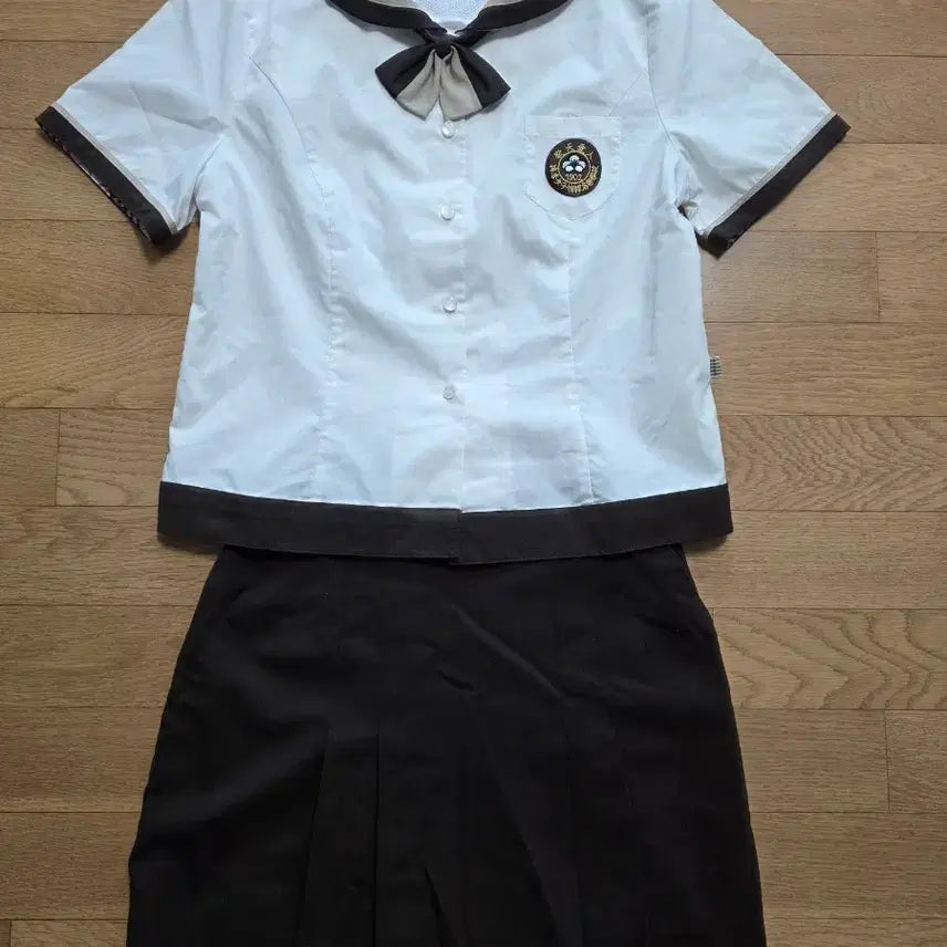[BUNJANG] Ivy School Uniform Summer Blouse and Skirt Set / 예쁜 여자교복 하복교복 짧치세트u28(구, 매향여정)