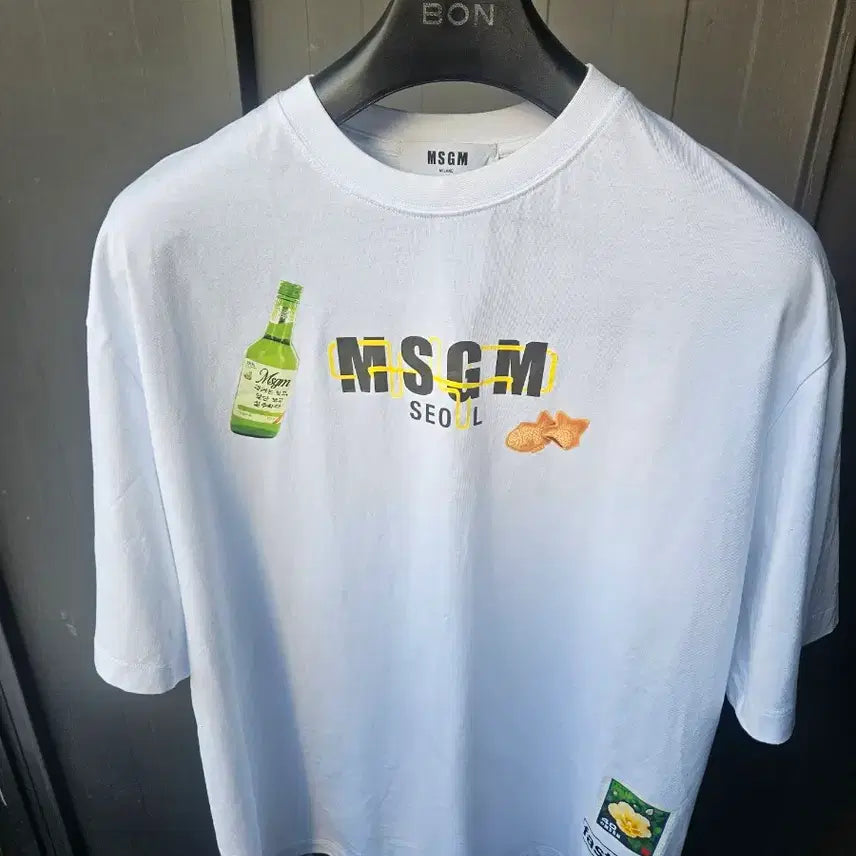 [BUNJANG] MSGMS X Seoul Limited Edition White T-Shirt / 100~105 MSGM X 서울 한정판 반팔티(새상품급)