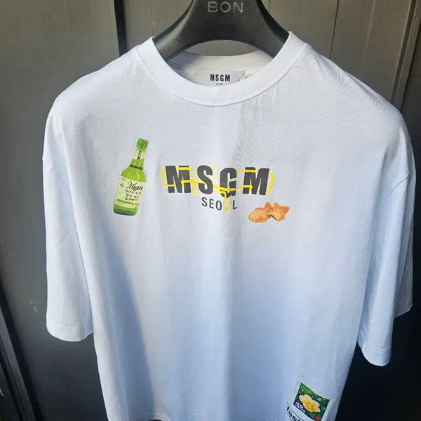 [BUNJANG] MSGMS X Seoul Limited Edition White T-Shirt / 100~105 MSGM X 서울 한정판 반팔티(새상품급)