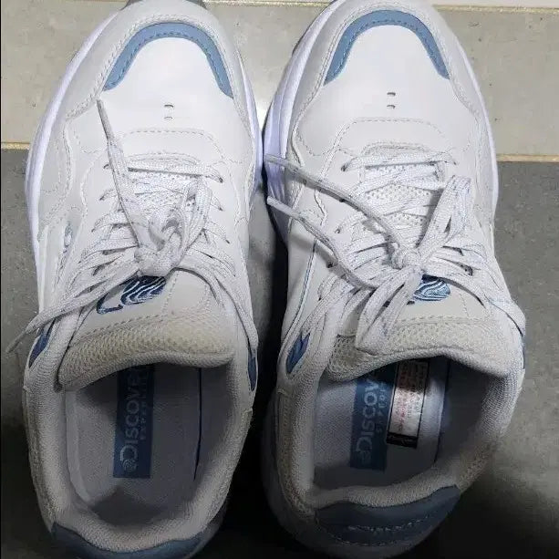 [BUNJANG] Discovery Sneakers White/Blue / 디스커버리 운동화 화이트/블루