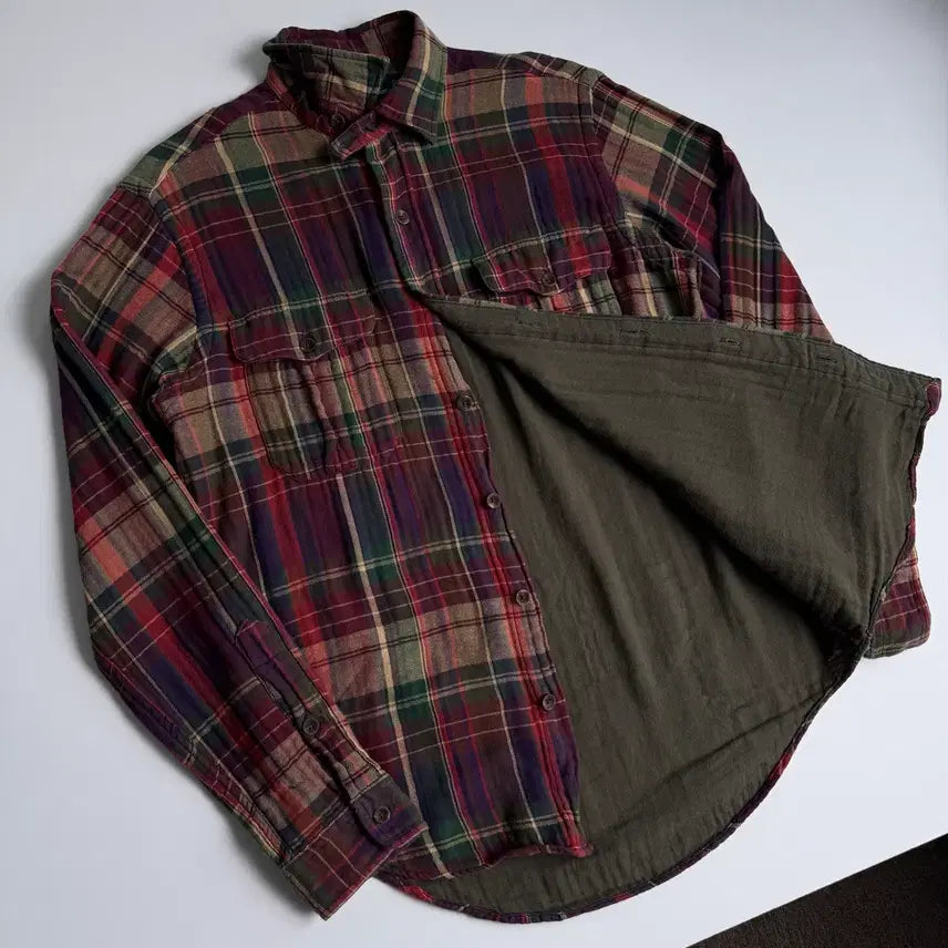 [BUNJANG] Polo Ralph Lauren 90s Embroidered Cotton Check Shirt / Polo  폴로 랄프로렌 90,s 자수 코튼 포켓 체크셔츠