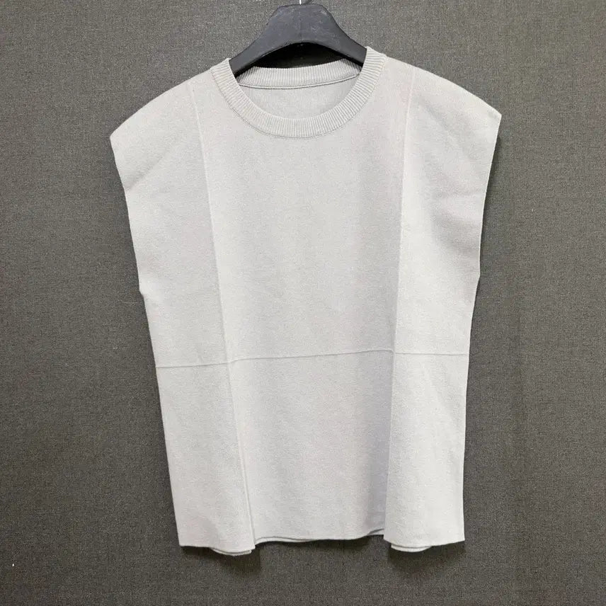 [BUNJANG] F Women's Knit Vest Grey BO2516 / F 여성 니트 조끼 베스트 그레이 BO2516