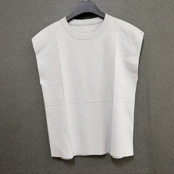 [BUNJANG] F Women's Knit Vest Grey BO2516 / F 여성 니트 조끼 베스트 그레이 BO2516