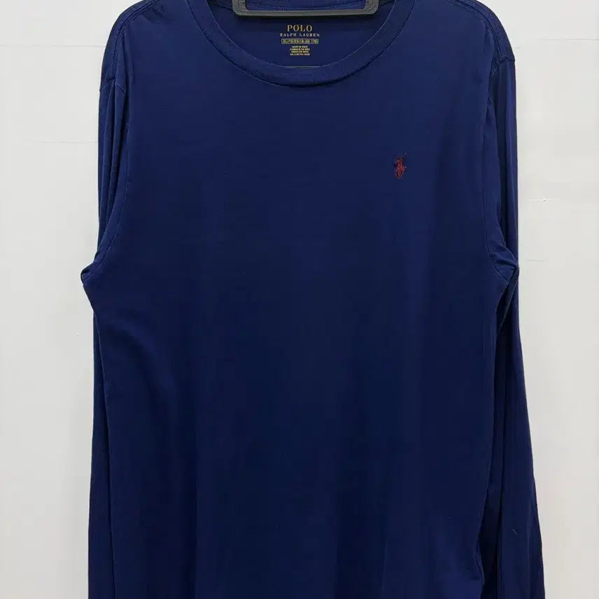 [BUNJANG] Polo Ralph Lauren Cotton Long Sleeve T-Shirt Burgundy Pony Logo Navy XL / 폴로 기본긴팔티셔츠